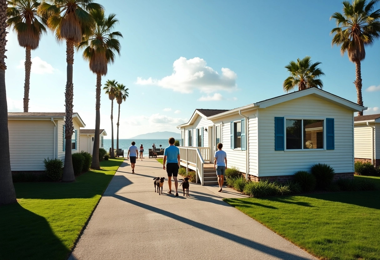 mobil-home bord de mer